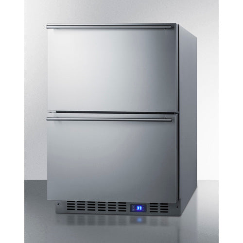 Summit 24" Wide 2-Drawer All-Refrigerator - SPR627OS2D
