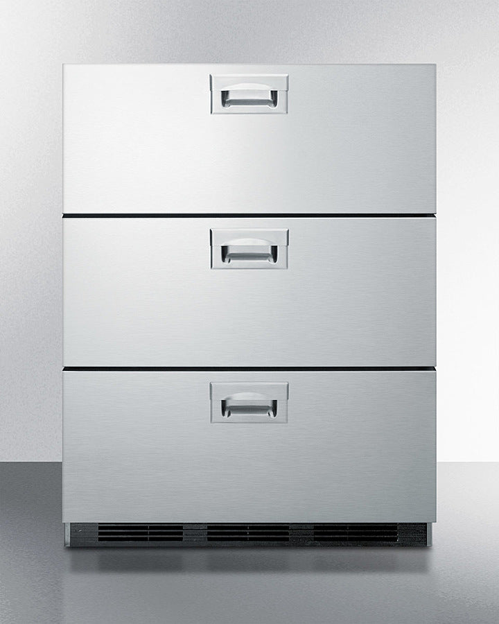 Summit 24" Wide 3-Drawer All-Refrigerator - SP6DBS7