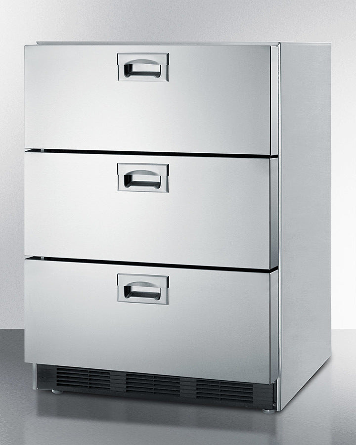 Summit 24" Wide 3-Drawer All-Refrigerator - SP6DBS7