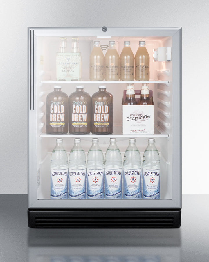 Summit 24" Wide 5.5 Cu.Ft. Beverage Center with Thin Handle ADA Compliant - SCR600BGLHVADA