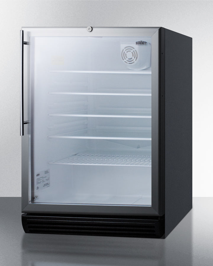 Summit 24" Wide 5.5 Cu.Ft. Beverage Center with Thin Handle ADA Compliant - SCR600BGLHVADA