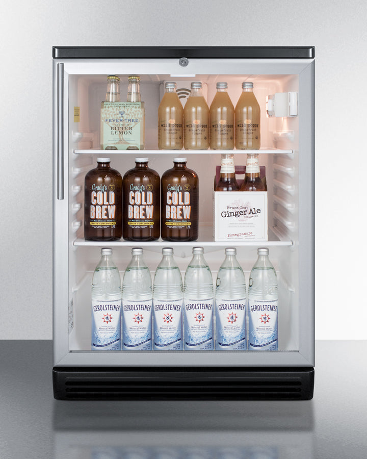 Summit 24" Wide 5.5 Cu.Ft. Built-In Beverage Center with Thin Handle - SCR600BGLBIHV