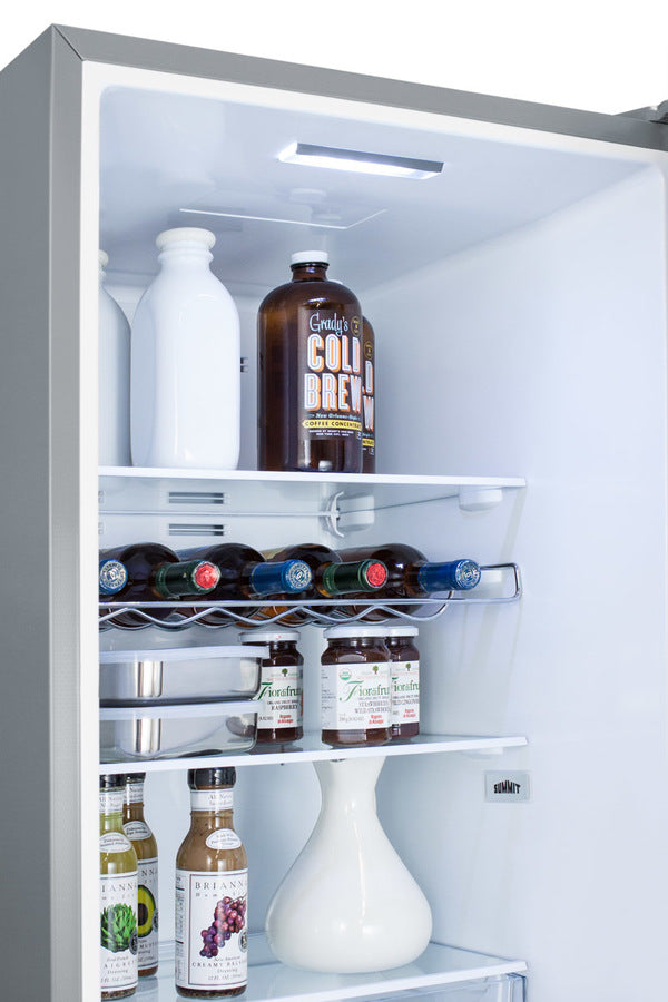 Summit 24" Wide Bottom Freezer Refrigerator with Fingerprint-Resistant Doors - FFBF192SS
