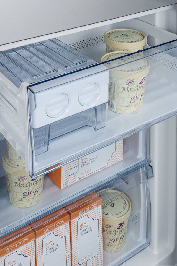 Summit 24" Wide Bottom Freezer Refrigerator with Fingerprint-Resistant Doors - FFBF192SS