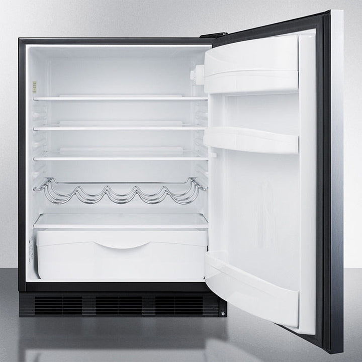 Summit 24" Wide Built-In All-Refrigerator With Horizontal Handle  ADA Compliant - FF63BKBISSHHADA