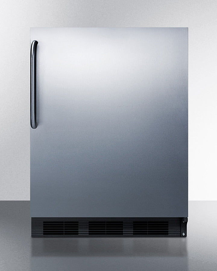 Summit 24" Wide Built-In All-Refrigerator With Towel Bar Handle - FF63BKBISSTB