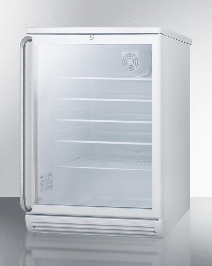 Summit 24" Wide Built-In Beverage Center with Full-Length Towel Bar Handle - SCR600GLBISH