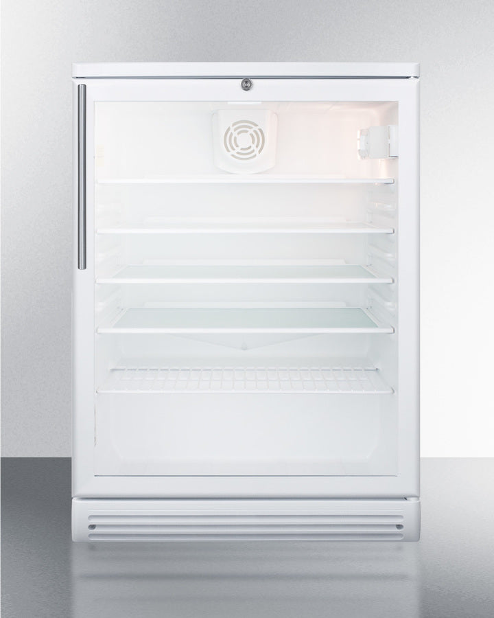 Summit 24" Wide Built-In Beverage Center with Thin Handle - SCR600GLBIHV