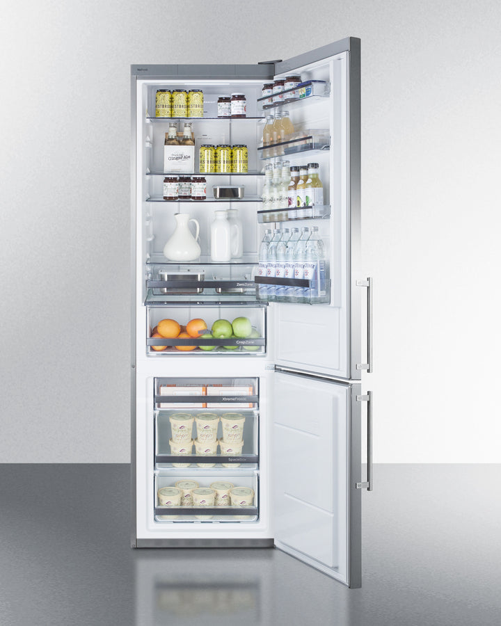 Summit 24" Wide Built-In Bottom Freezer Refrigerator - FFBF181ESBI