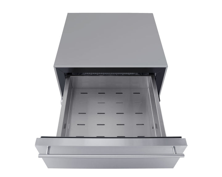 Summit 24" Wide Built-In Commercial Beverage Refrigerator With Top Drawer in Stainless Steel - SCR615TDCSS