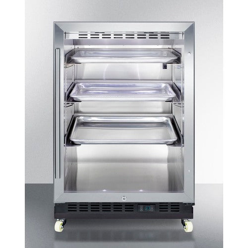 Summit 24" Wide Built-In Mini Reach-In Beverage Center with Dolly - SCR610BLRI