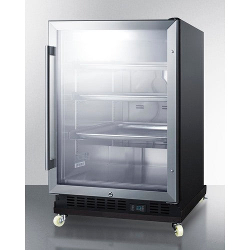 Summit 24" Wide Built-In Mini Reach-In Beverage Center with Dolly - SCR610BLRI