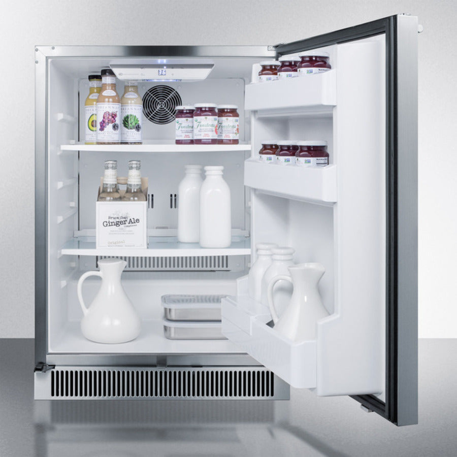 Summit 24" Wide Built-In Outdoor All-Refrigerator - CL68ROS