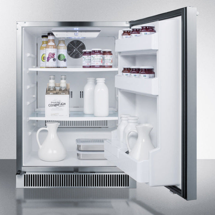Summit 24" Wide Built-In Outdoor All-Refrigerator - CL68ROS