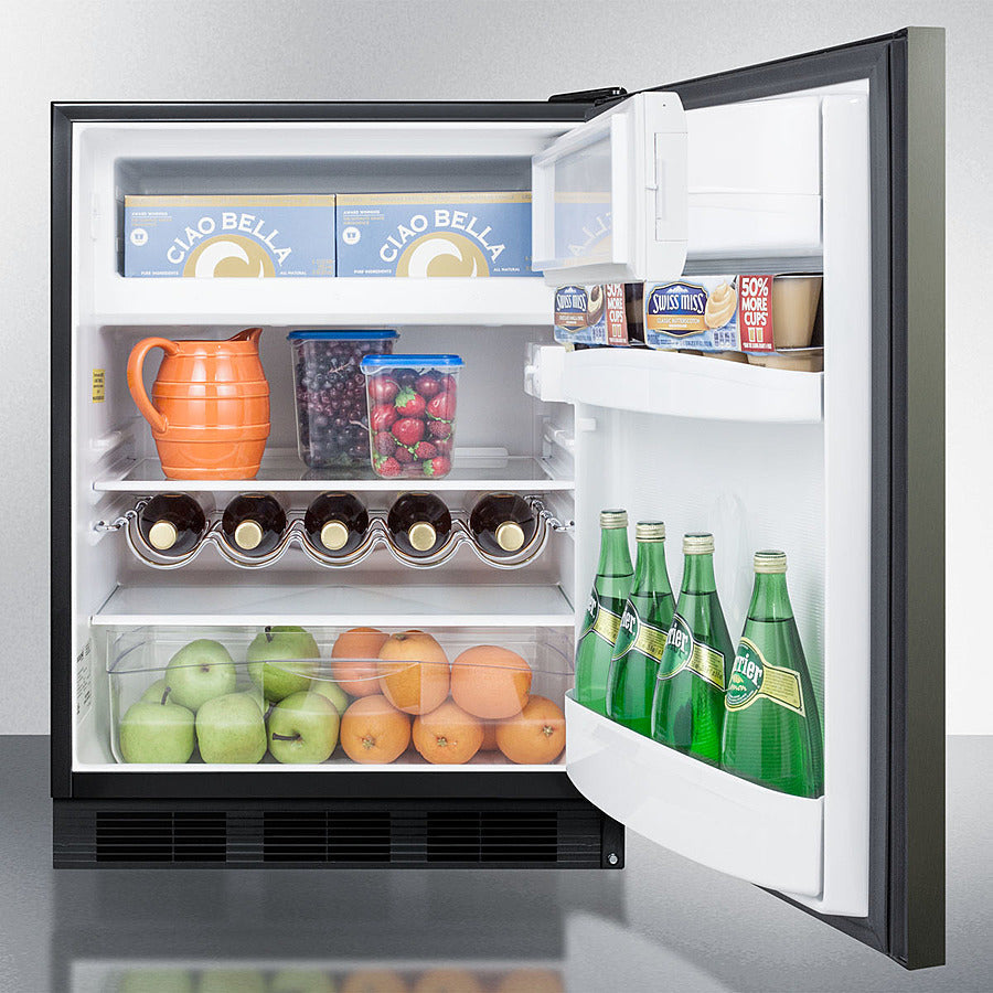 Summit 24" Wide Built-In Refrigerator-Freezer ADA Compliant - CT663BKBIKSHHADA