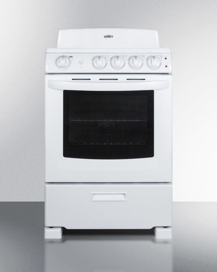 Summit 24" Wide Electric Coil Range with 2.9 Cu.Ft. Oven - RE2411W