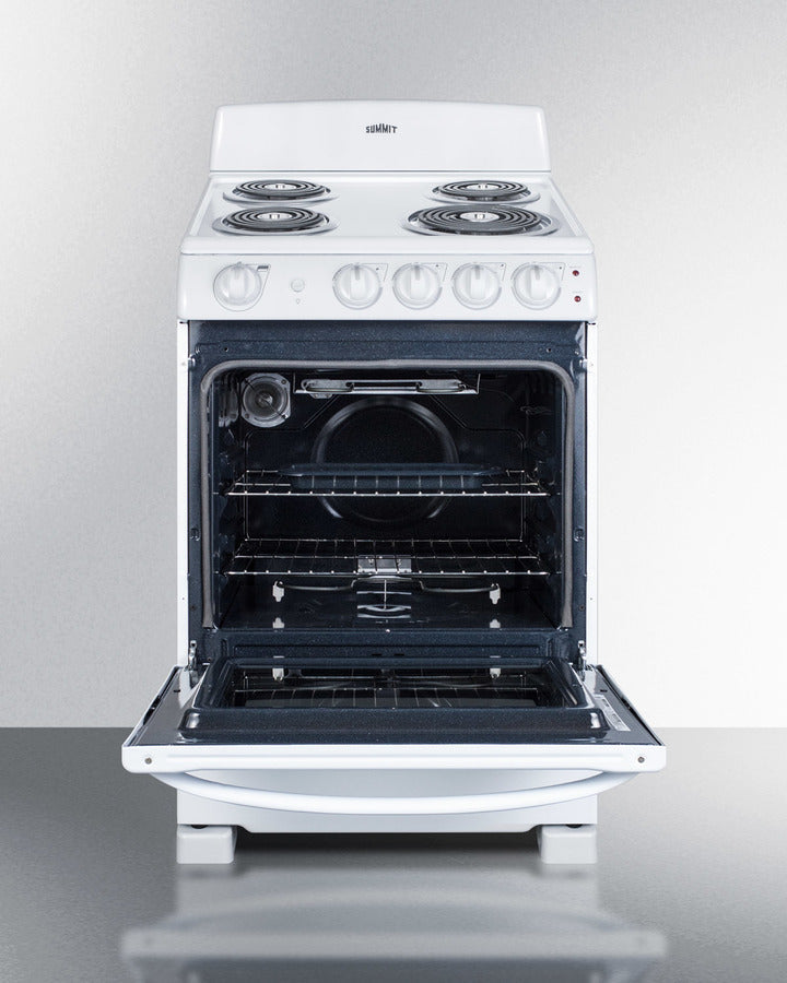 Summit 24" Wide Electric Coil Range with 2.9 Cu.Ft. Oven - RE2411W