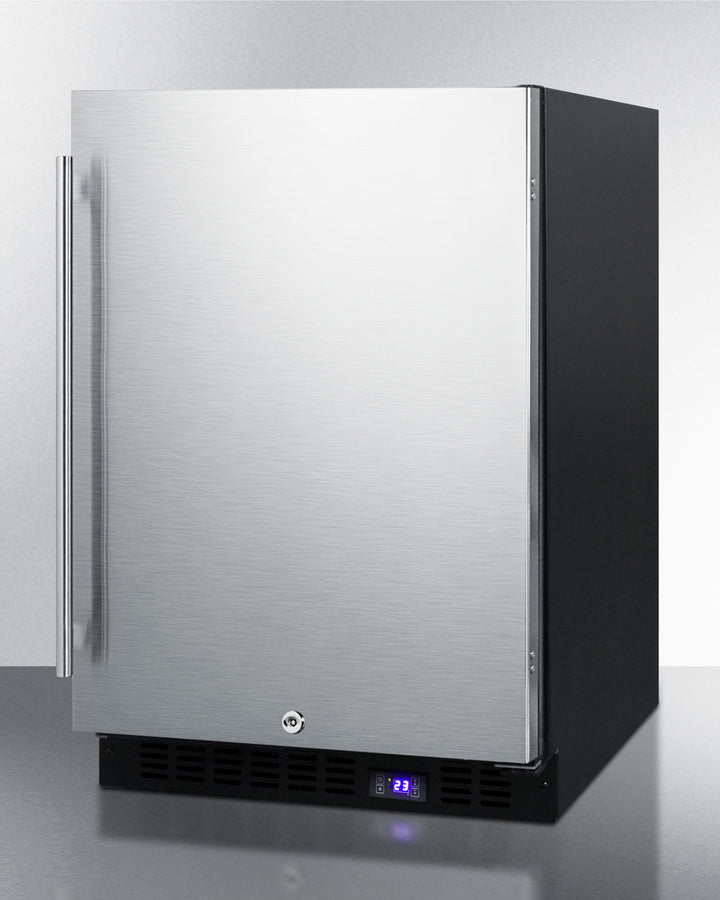 Summit 24" Wide Frost-Free Built-In All-Freezer with Stainless Steel Door and Icemaker - SCFF53BSSIM