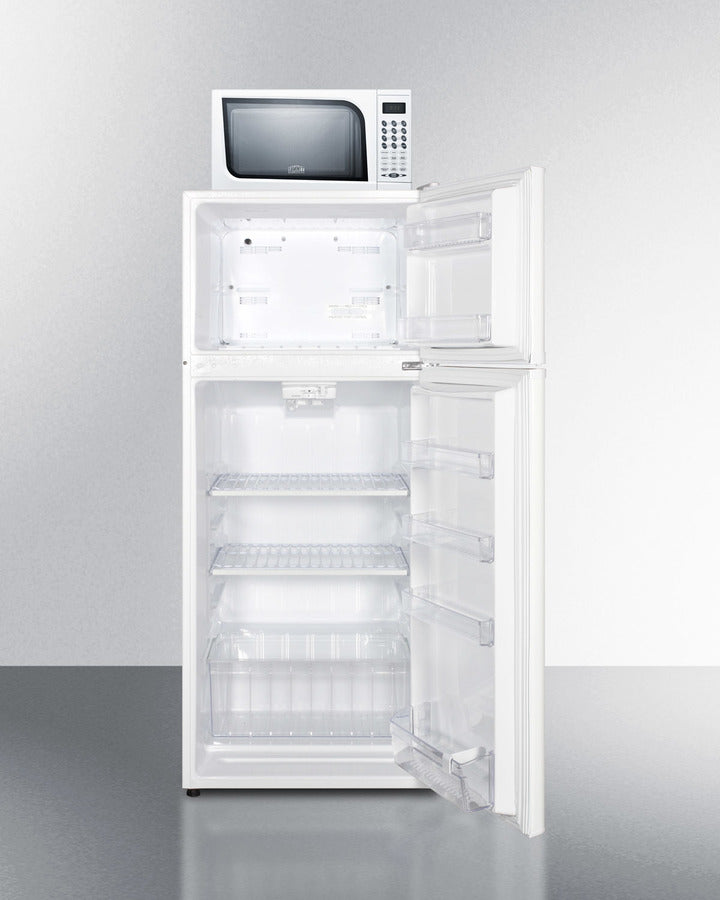Summit 24" Wide Frost-Free Refrigerator-Freezer-Microwave Combination Unit With Large Capacity - MRF1118W