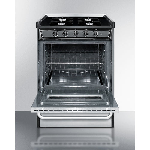 Summit 24" Wide Gas Range, Open Burners - TNM6107BRW