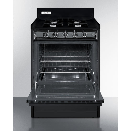 Summit 24" Wide Gas Range, Open Burners - TNM6107C