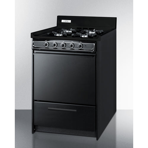 Summit 24" Wide Gas Range, Open Burners - TNM6107C