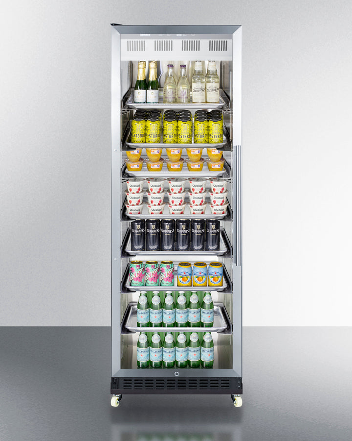 Summit 24" Wide Mini Reach-In Beverage Center with Dolly - SCR1401LHRI