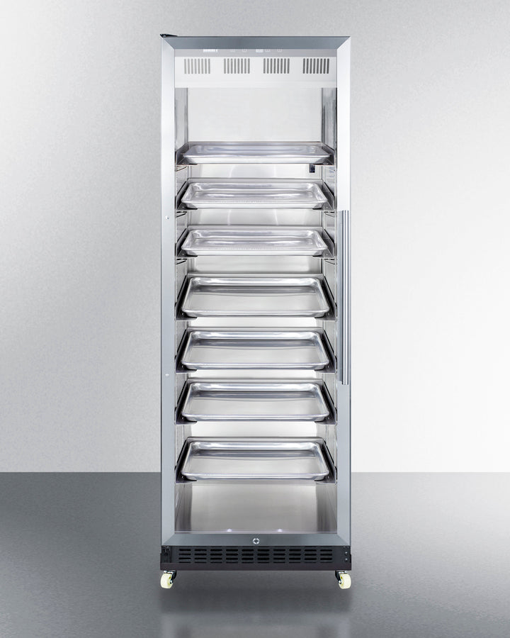 Summit 24" Wide Mini Reach-In Beverage Center with Dolly - SCR1401LHRICSS