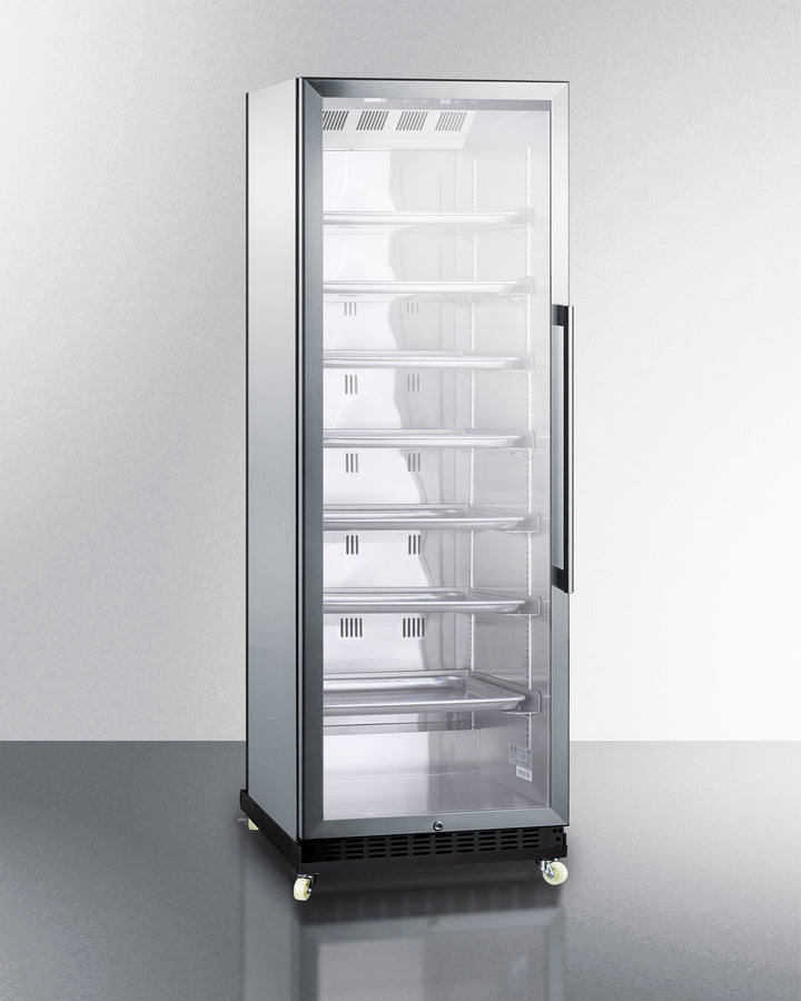 Summit 24" Wide Mini Reach-In Beverage Center with Dolly - SCR1401LHRICSS
