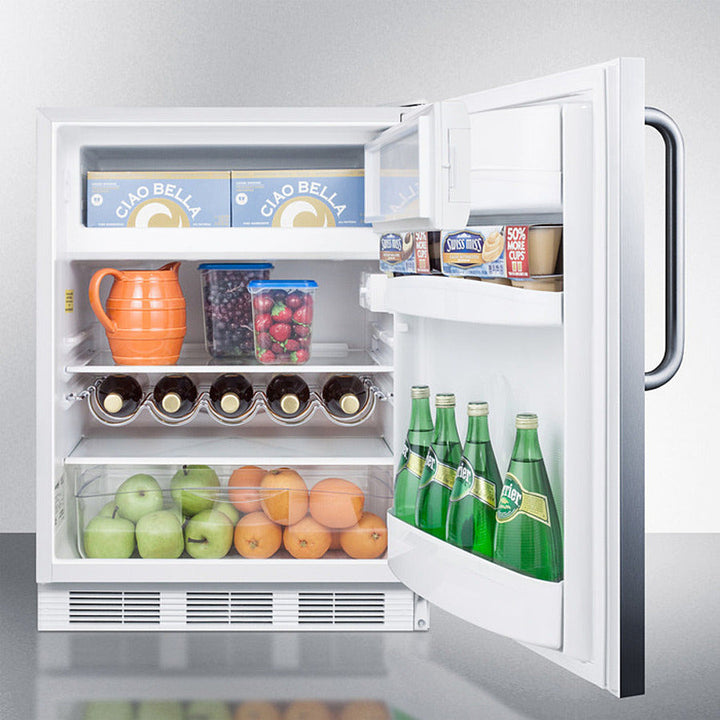 Summit 24" Wide Refrigerator-Freezer - CT661WSSTB