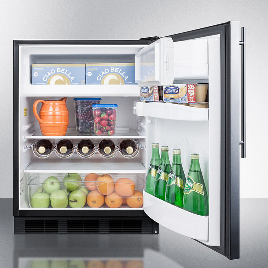 Summit 24" Wide Refrigerator-Freezer - CT663BKSSHV