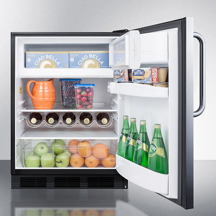 Summit 24" Wide Refrigerator-Freezer - CT663BKSSTB