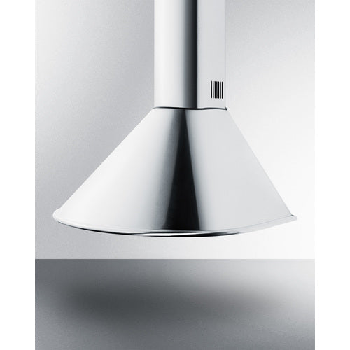 Summit 24" Wide Wall-Mounted Range Hood ADA Compliant in Stainless Steel - SEH6624CADA