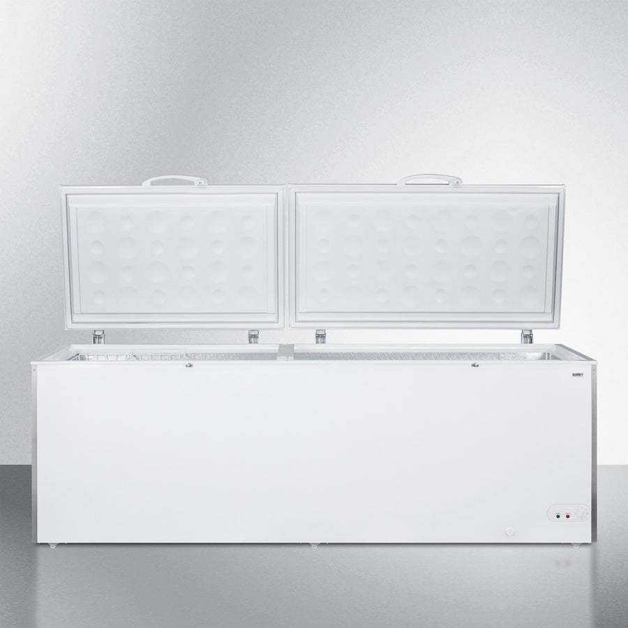 Summit 27 Cu.Ft. Chest Freezer with Stainless Steel Corner Guards - SCFM252WH