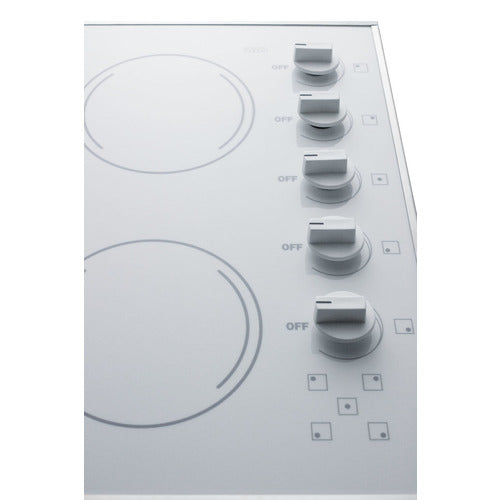 Summit 27" Wide 230V 5-Burner Radiant Cooktop - CR5B274W