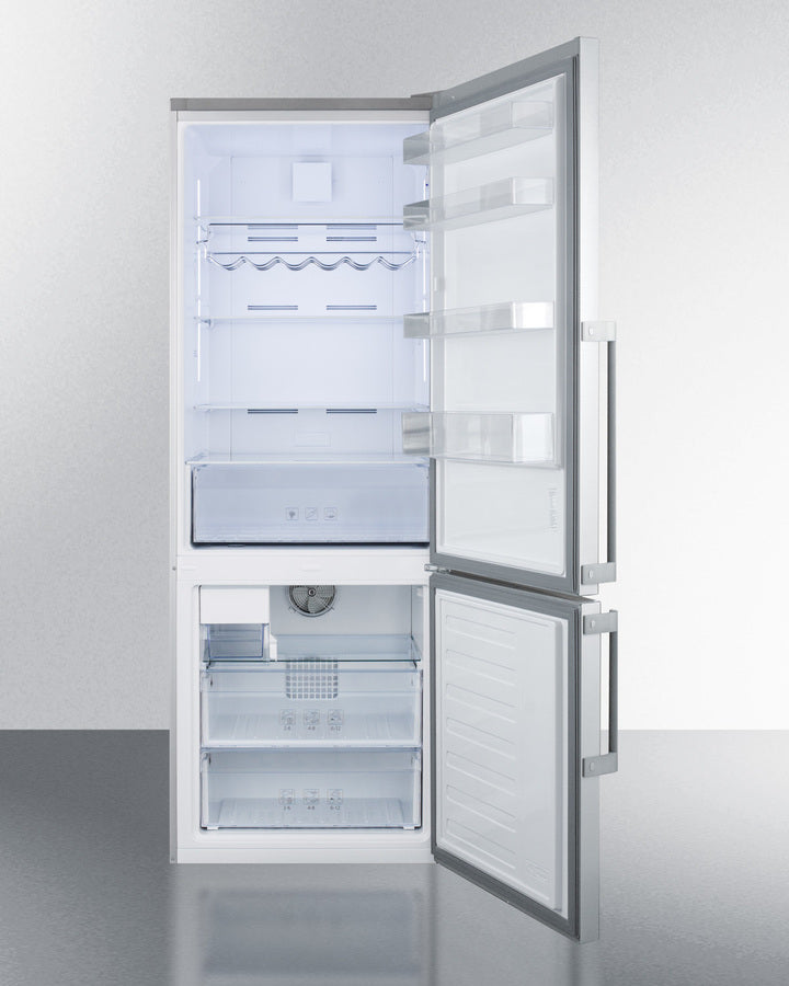 Summit 28" Wide Bottom Freezer Refrigerator With Icemaker - FFBF287SSIM