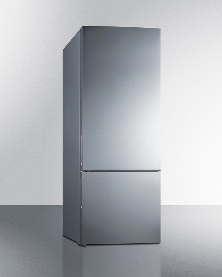 Summit 28" Wide Built-In Bottom Freezer Refrigerator with Left Hand Door Swing - FFBF279SSBILHD
