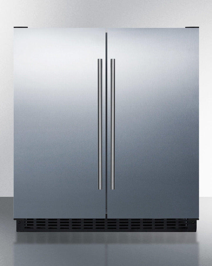 Summit 30" Wide Built-In Refrigerator-Freezer with Stainless Steel Doors - FFRF3070BSS
