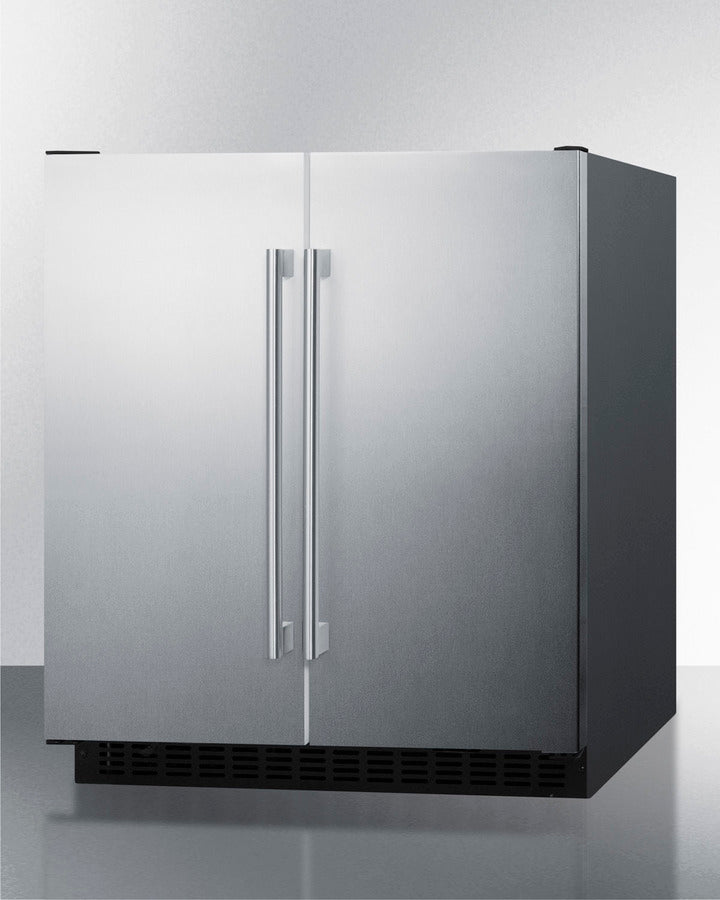 Summit 30" Wide Built-In Refrigerator-Freezer with Stainless Steel Doors - FFRF3070BSS