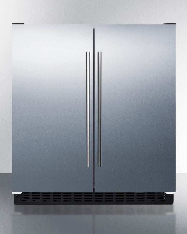 Summit 30" Wide Built-In Refrigerator-Freezer with Stainless Steel Doors - FFRF3075WSS