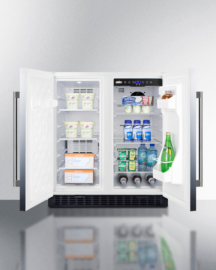 Summit 30" Wide Built-In Refrigerator-Freezer with Stainless Steel Doors - FFRF3075WSS