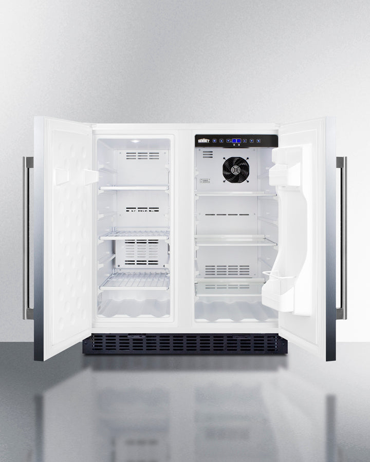 Summit 30" Wide Built-In Refrigerator-Freezer with Stainless Steel Doors - FFRF3075WSS