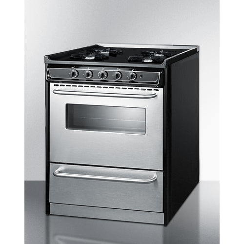 Summit 30" Wide Gas Range, Open Burners - TNM2107BRW