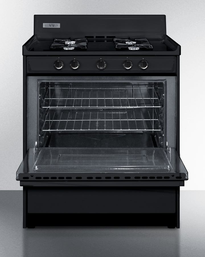 Summit 30" Wide Gas Range, Open Burners - TNM2107C