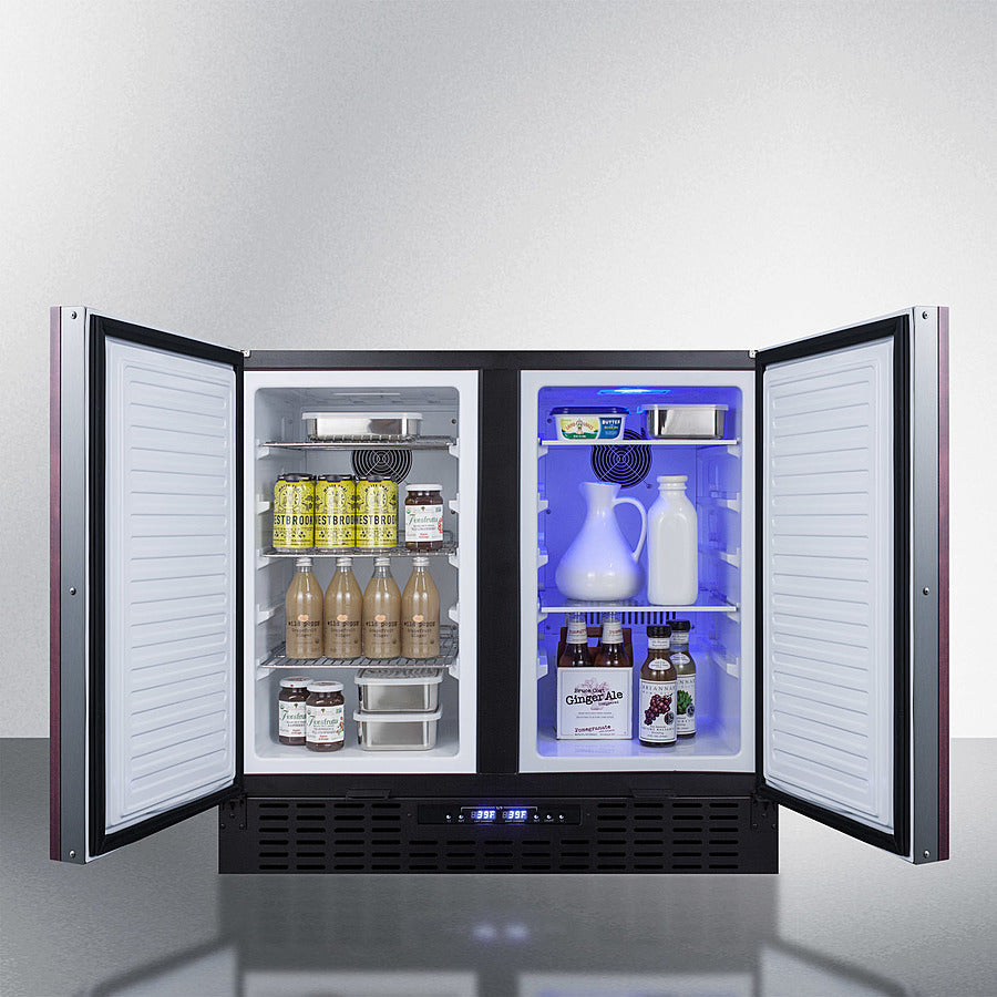 Summit 36" Wide Built-In Refrigerator-Freezer with Integrated Door Frame - FFRF36IF