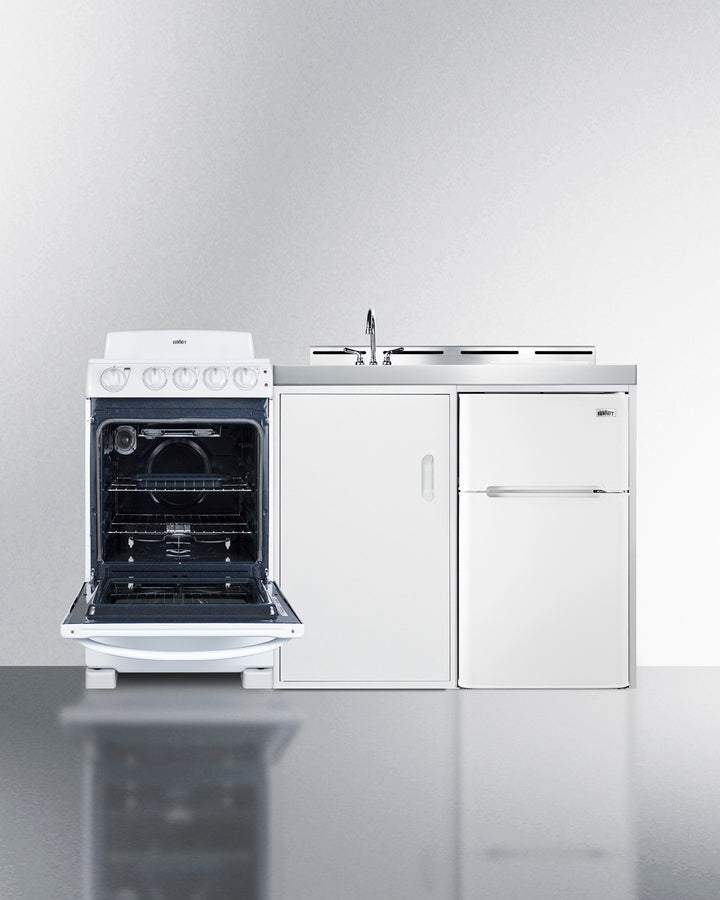 Summit 60" Wide All-in-One Kitchenette with Electric Coil Range - ACK60COILW