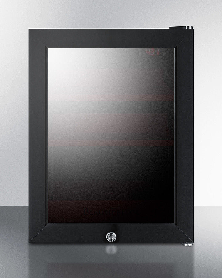 Summit BeautiFridge Cosmetics Cooler with Ruby Shelving and Tinted Glass Door - LX114LRT1