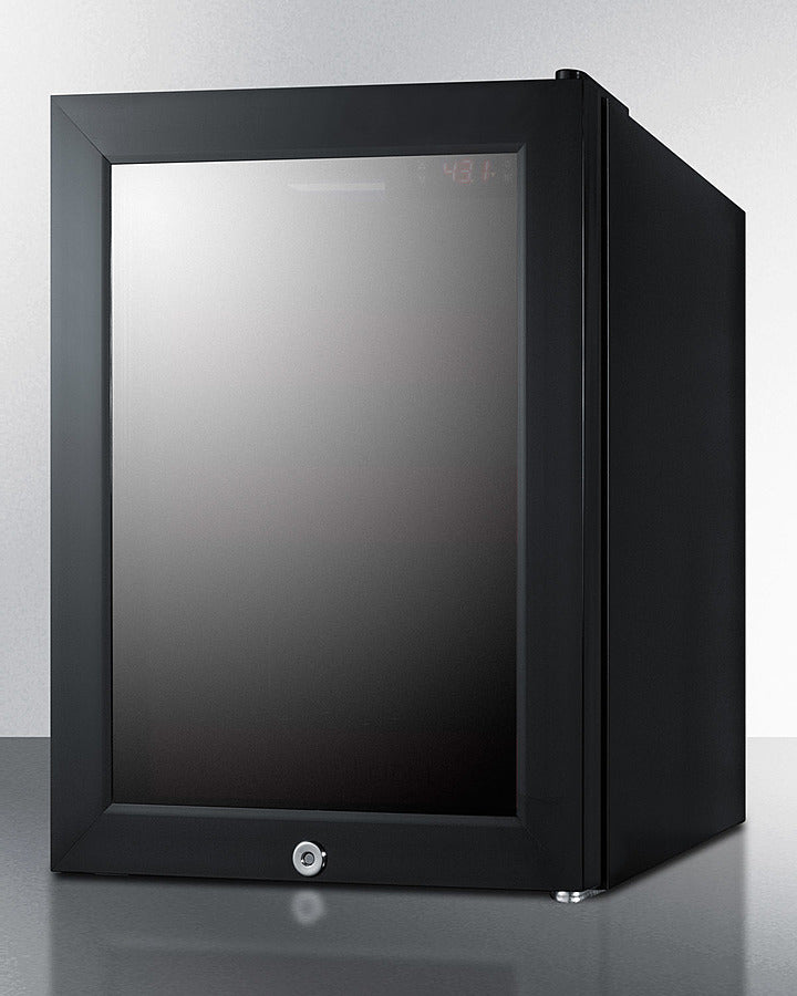 Summit BeautiFridge Cosmetics Cooler with Ruby Shelving and Tinted Glass Door - LX114LRT1
