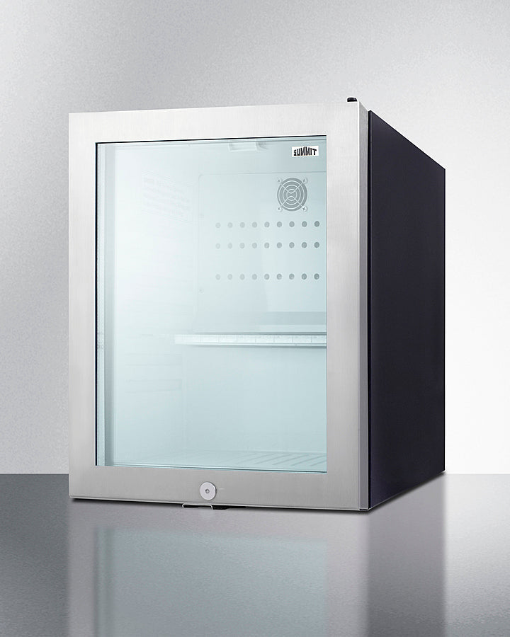 Summit Compact Glass Door Minibar with Front Lock - MB13GST