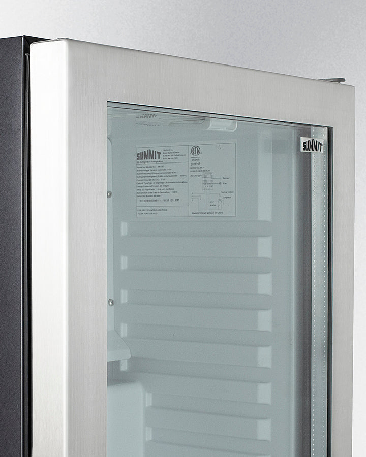 Summit Compact Glass Door Minibar with Front Lock - MB13GST